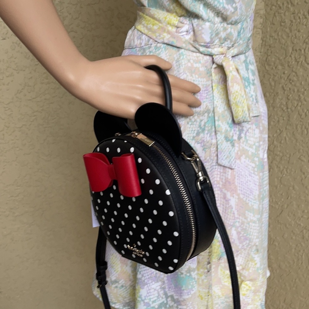 Kate Spade: disney x kate spade new york minnie mouse crossbody bag - Picture 13 of 16